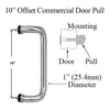 Door Pull, 10" Offset Commercial Door Pull, Bronze - 380292-BRZ