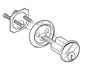 Rim Cylinder, 6 pin Brass Schlage SC4 Lock- 10B Bronze