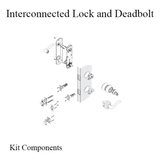 INTERCONNECTED LOCK 5-1/2 DEADBOLT W/ TUSTIN PASSAGE LEVER - SATIN CHROME - 380507