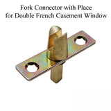 Fork Connector with Plate for Double French Casement Window