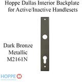 HOPPE DALLAS INTERIOR BACKPLATE M2161N FOR ACTIVE/INACTIVE HANDLESETS - DARK BRONZE METALLIC, 3850570