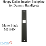HOPPE DALLAS INTERIOR BACKPLATE M2161N FOR DUMMY HANDLESETS - MATTE BLACK , 3850633