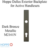 HOPPE DALLAS EXTERIOR BACKPLATE M2161N FOR ACTIVE HANDLESETS - DARK BRONZE METALLIC, 3851142