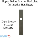 HOPPE DALLAS EXTERIOR BACKPLATE M2161N FOR INACTIVE HANDLESETS - DARK BRONZE METALLIC, 3851193