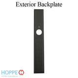 HOPPE DALLAS EXTERIOR BACKPLATE M2161N FOR INACTIVE HANDLESETS - MATTE BLACK , 3851206