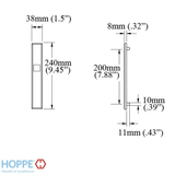 HOPPE DALLAS EXTERIOR BACKPLATE M2161N FOR DUMMY HANDLESETS - MATTE BLACK, 3851257