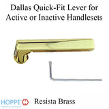 Dallas Lever Handle for Active/Inactive Handlesets - Resista Brass