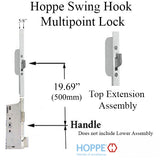 Hoppe Top Extension Doors 62.80-79.25” Swing Hook @ 19.69"