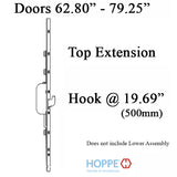 Hoppe Top Extension Doors 62.80-79.25” Swing Hook @ 19.69"