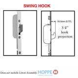 Hoppe Top Extension Doors 62.80-79.25” Swing Hook @ 19.69"