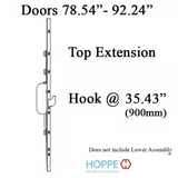 HOPPE Top Extension Doors 78.54-92.24” Swing Hook @ 35.43" - 3868809