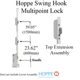 HOPPE 16mm Top Extension Swing Hook @ 23.62“ & 59.05” - 3868833
