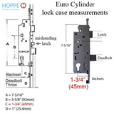 Hoppe Multipoint 1.77" Backset Manual Gear with Swing Hook Bottom Extension 3868876