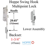 Hoppe Multipoint 1.77" Backset Manual Gear with Swing Hook Bottom Extension 3868876