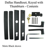 Dallas Contemporary Lever Handle, Keyed Active with Thumbturn, M1643 / 2161N Set - Matte Black, 3870407