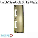 Latch &amp; Deadbolt Strike Plate, 2.94 x 8.82 Extra Wide - Plated Polished Brass