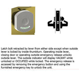 Hager 3896S Privacy with Indicator Mortise Lock with Sectional Trim, WTN (Withnell) Lever