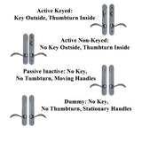 True Elegance 8" Arch Active Keyed Handle Hardware Hinged Door