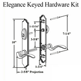 Ashland Elegance 10" Arch Keyed Active Hardware - 395004