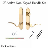Elegance 10" Arch Non-Keyed Active Handle Hardware For Hinged Door - 395005