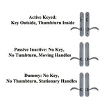 EVOLUTIONS 10" CURVE TOP NON-KEYED HANDLE HARDWARE FOR PASSIVE HINGED DOOR