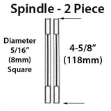 Spindle, 2-1/4 door, 5/16 Dia, 4-5/8 length 2- Piece