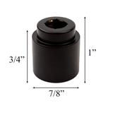 Ashland Handle Extension 3/4" Diameter, 3/4" Length - Choose Color