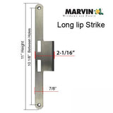 Marvin Strike Plate, Active Panel, Extended Lip - Choose Color