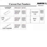 Marvin Strike Plate, Active Panel, Extended Lip - Choose Color