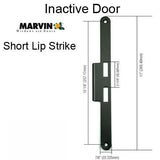 Marvin Strike Plate, Inactive Panel, Short Lip