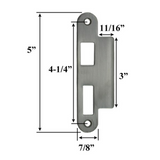 Ashland Strike Plate, Right Hand - Stainless Steel
