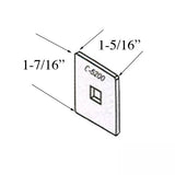 C-5200 Fixing Plate, 1-7/16" x 1-5/16" - Converts Passive to Dummy