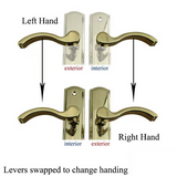 Active Handleset 400C Euro Left Hand Multipoint Lock Trim - 395160EC ,Satin Nickel