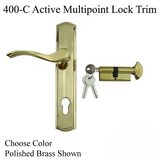 Active Handleset 400C Euro Left Hand Multipoint Lock Trim - 395160EC ,Satin Nickel