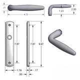 Amesbury Truth Active Keyed Handle Set 800C - for Multipoint Locks - Zinc Material - Dark Oil Rubbed Bronze - 395220z