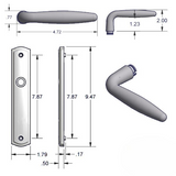 Amesbury 800C Inactive Handle Set Multipoint Lock Trim Zinc Choose Finish - 395221z
