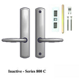 Inactive Handle Set 800C - for Multipoint Locks - Zinc Material - Choose Finish