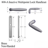 Inactive Handle Set 800A Series Non-Handed Brass - 395227B