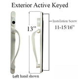 Elevate series, Sliding French Door Handle, Exterior Active Keyed, RH