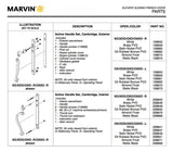 Elevate series, Sliding French Door Handle, Exterior Active Keyed, RH