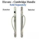 Elevate series, Sliding French Door handle, Exterior Active Keyed, LH