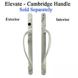 Elevate series, Sliding French Door handle, Interior Active Thumbturn, RH