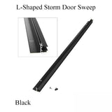 L-Shaped Storm Door Sweep - Black