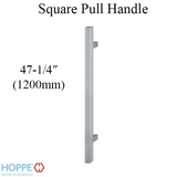 HOPPE BAR-SHAPED SQUARE PULL HANDLE, 47-1/4" - STAINLESS STEEL