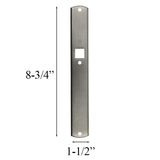 Hoppe M216N Dummy Backplate, Interior with Square Hole - Satin Nickel