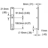 HOPPE Contemporary Exterior Backplate M216N for Inactive Handlesets - Satin Nickel