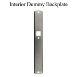 Hoppe M216N Dummy Backplate, Interior with Square Hole - Satin Nickel