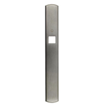 Hoppe M216N Dummy Backplate, Exterior with Square Hole - Satin Nickel