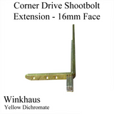 Corner Drive Shootbolt Extension 16mm Face - Yellow Dichromate