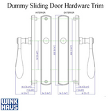 Fontana Inactive / Dummy 1.75 Sliding Door Hardware Trim